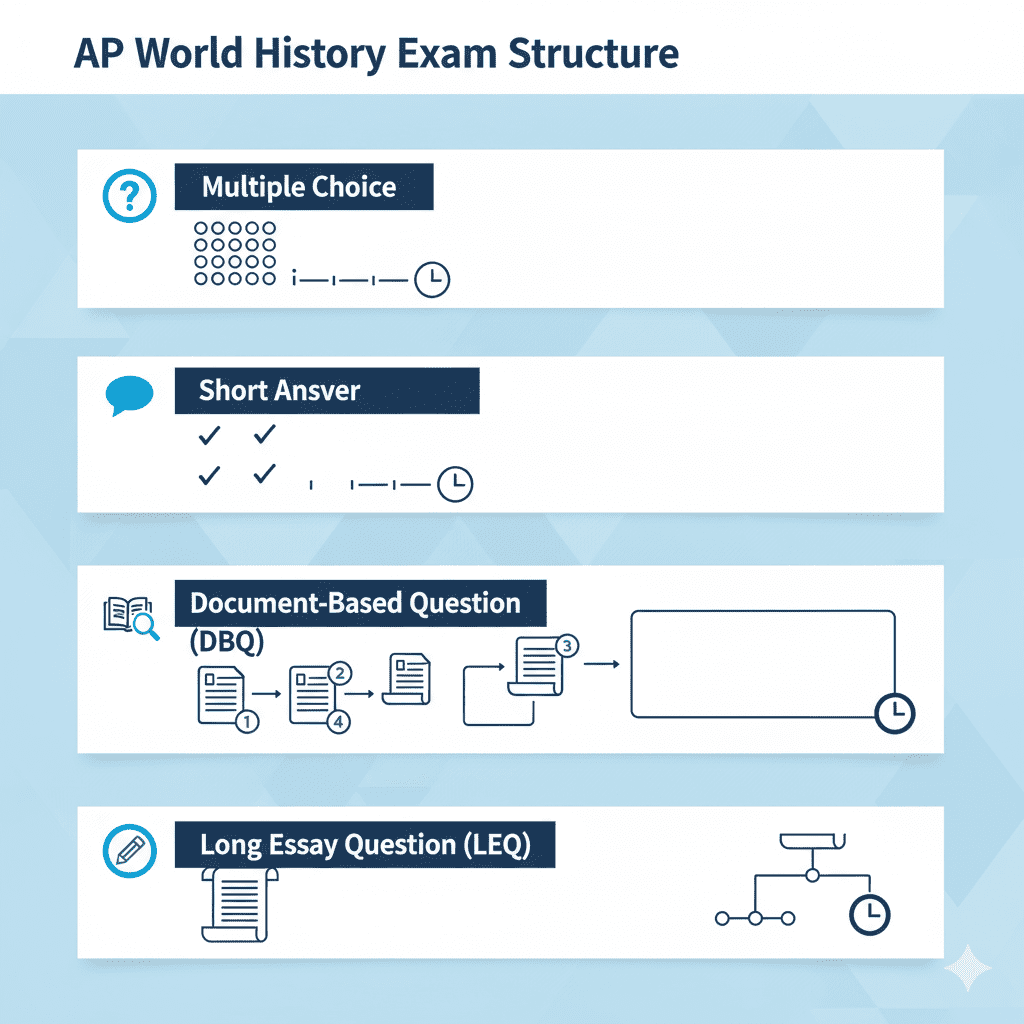 How Is the AP World History Exam Structured