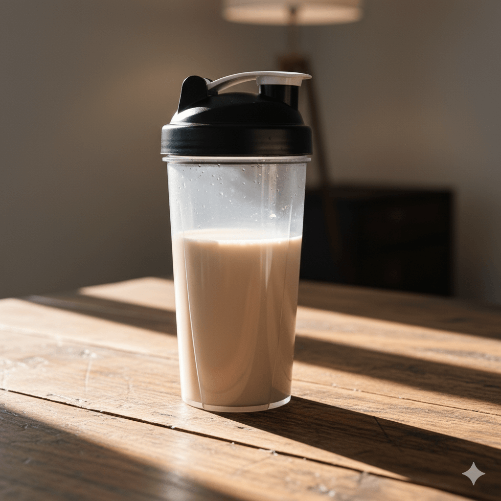 Milk-Based-Protein-Shake-on-a-Table.